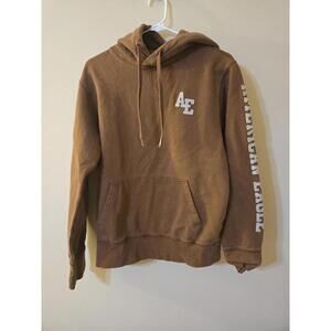 American Eagle Brown Hoodie Sweatshirt AE Logo